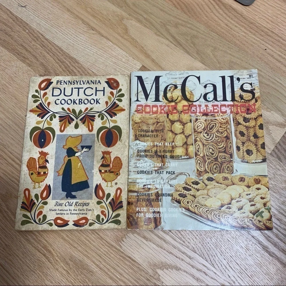 Vintage McCall’s Cookie Collection & Pennsylvania Dutch Cookbook Bundle 1965 MCM
